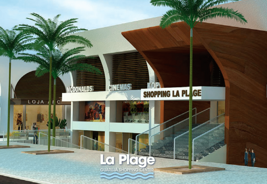 Guarujá com frio e chuva : Shopping La Plage